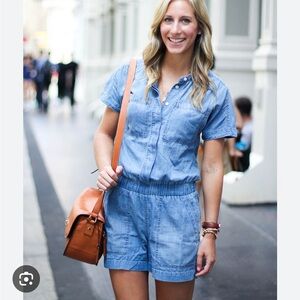 J. Crew Blue Denim Romper